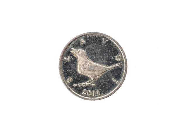 istock Old used and worn out 2 kuna coin. 680465004