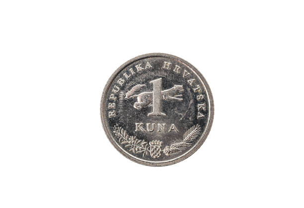 istock Old used and worn out 2 kuna coin. 680465160