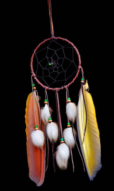 istock Feather Mobile  Indian style Swing By The Wind Blow 680474544