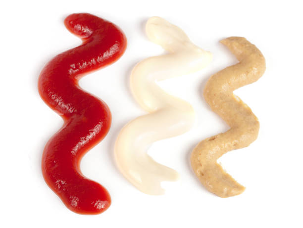 istock Ketchup mayonnaise and mustard isolated on white background 680478718