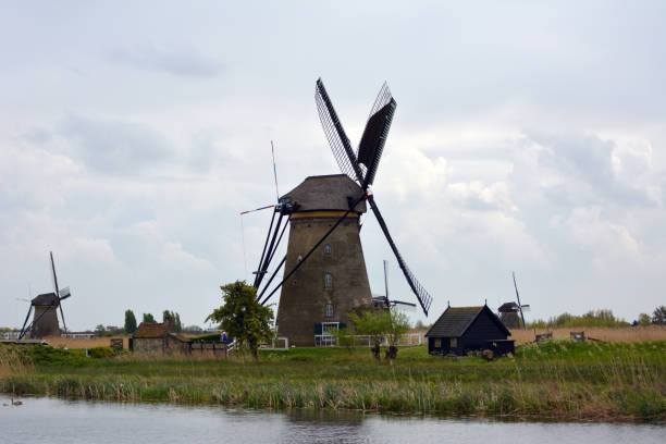 istock Historic Dutch Windmills at Kinderdijk, Netherland 680478940