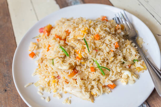 istock Khao Pad (Fried rice) with chicken in Thailand. 680478948