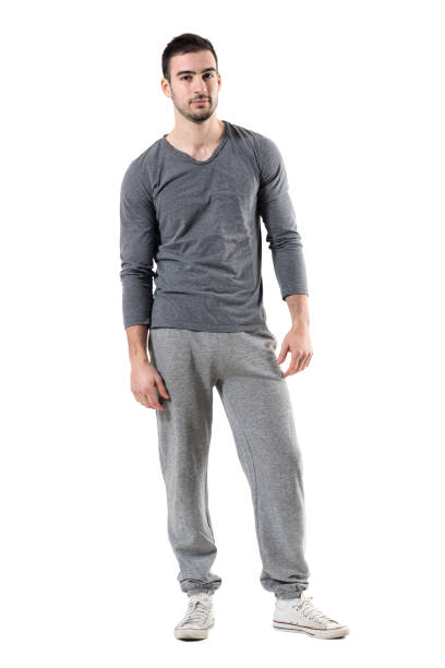 istock Cool relaxed fit man in sportswear looking at camera. 680482382