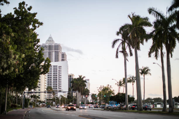 istock View of Collins avenue ,Miami 680483372