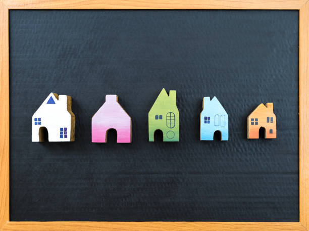 istock Wooden miniature house collections 680485782