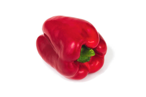 istock Organics red Bell pepper isolated on white background 680498372