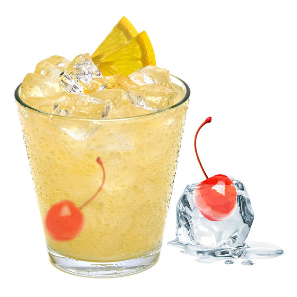 istock Tom Collins or Whiskey sour cocktail isolated on white background 680500794