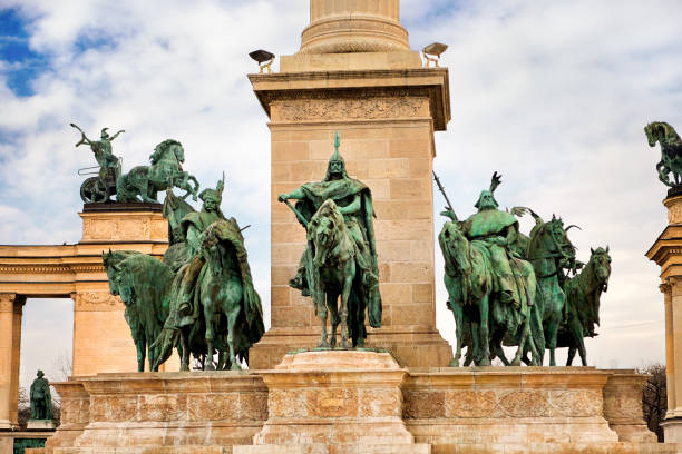 istock Close shot of heroes square in Budapest 680500876