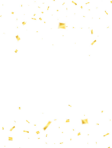 istock Golden confetti. Holiday confetti isolated on white background. Flying confetti 680513574