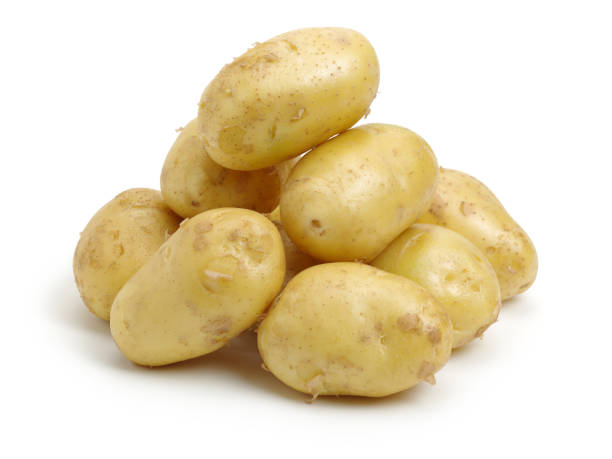 istock New potato tuberous insulation cut-out on white background 680514792