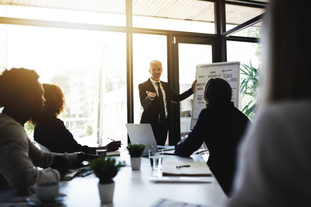 istock Talking new strategies with his team 680515094