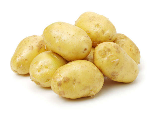 istock New potato tuberous insulation cut-out on white background 680515310