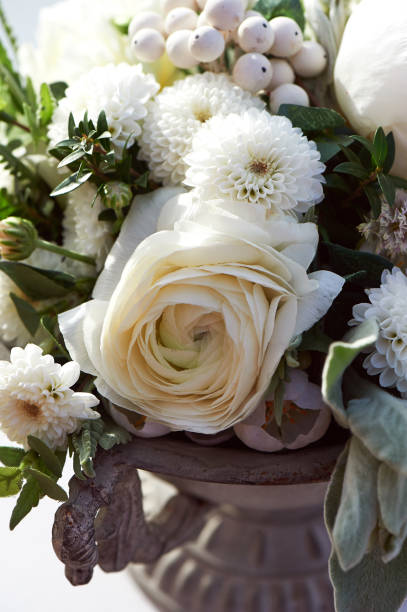 istock Wedding decor. Floral arrangement with berries white . Floral 680522534