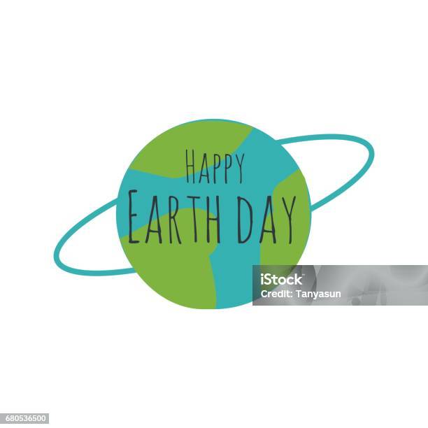 Earth Day Postcard Eco Friendly Ecology Concept Stock Illustration - Download Image Now - Abstract, April, Biology
