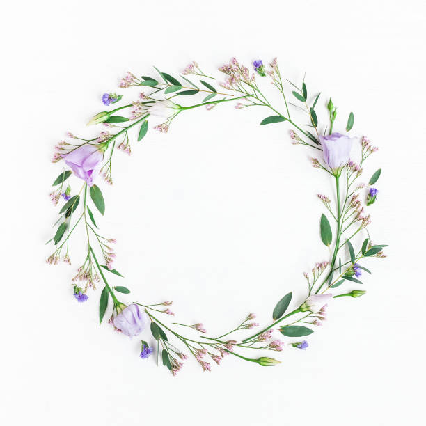 istock Wreath made of various flowers and eucalyptus branches 680542368
