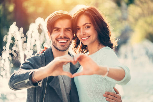 istock Cute couple in love 680545038
