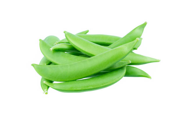 녹색 완두콩 흰색 배경에 고립의 포드 - green pea pea pod sweet food freshness 뉴스 사진 이미지