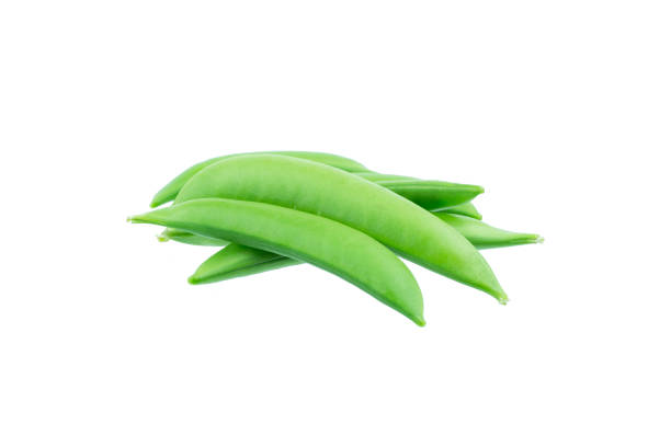 녹색 완두콩 흰색 배경에 고립의 포드 - green pea pea pod sweet food freshness 뉴스 사진 이미지