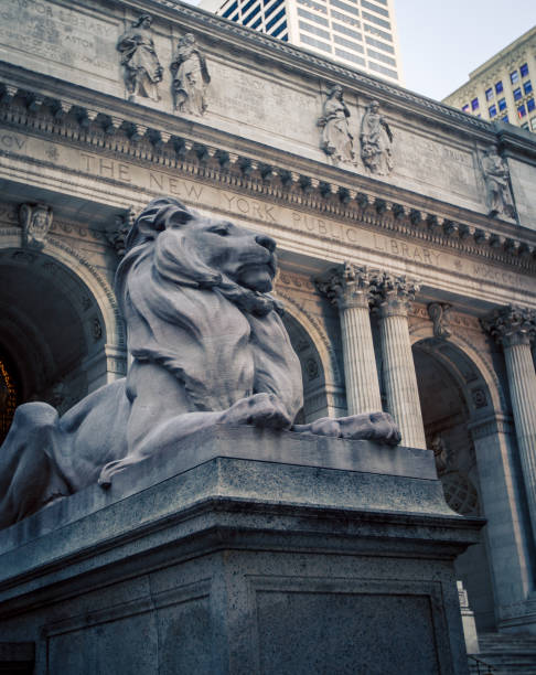 istock lion statue new York city 680547696