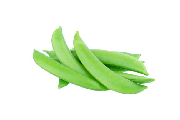 녹색 완두콩 흰색 배경에 고립의 포드 - green pea pea pod sweet food freshness 뉴스 사진 이미지