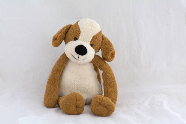 istock Brown dog doll on white background 680548256