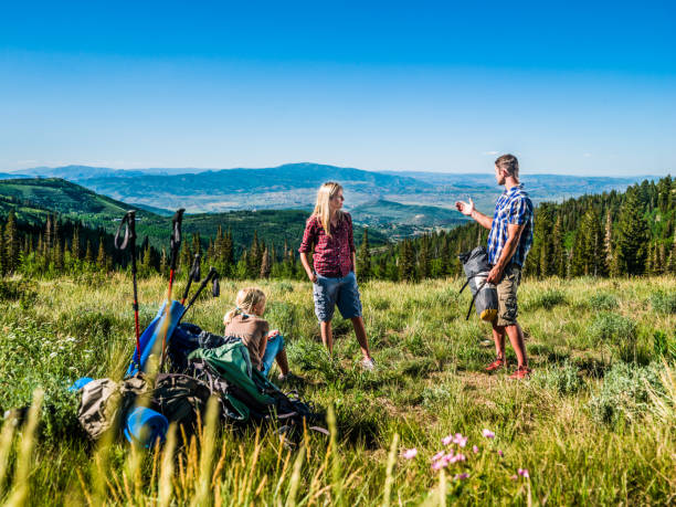 istock Family camping in the mountains 680630586