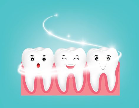 Clearing Tooth Whitening Tooth Character Deep Cleaning Clearing Tooth Process Stock ...