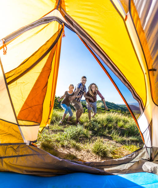 istock Family camping in the mountains 680638024