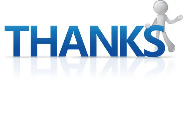 Vector illustration of Thanks