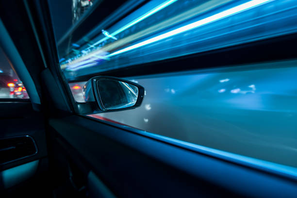 istock Car Drives in a City During Night 680650316