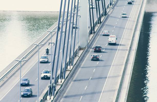 istock Traffic cars on highway bridge 680653838