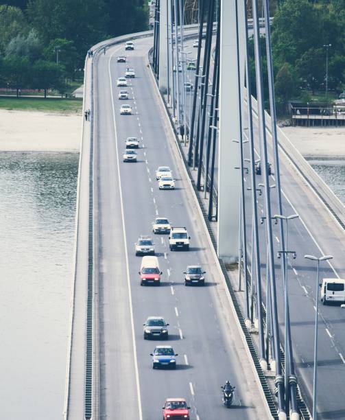 istock Traffic cars on highway bridge 680653980