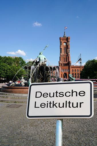 Berlin, Germany – May 9, 2016: Sign with the words \
