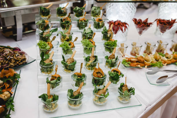 istock Catering food wedding buffet 680660834