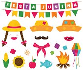 Festa Junina banners and photo booth props