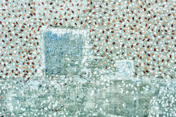 istock Concrete wall with splashes of ceramics texture 680675838