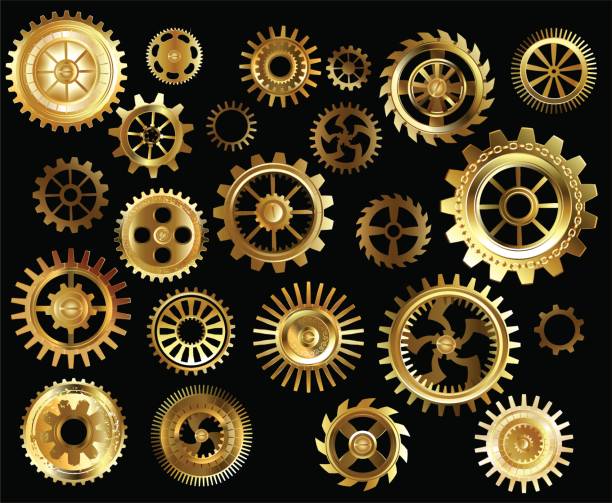 1,900+ Gears Black Background Stock Illustrations, Royalty-Free Vector
