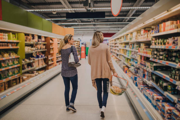 Mother and Daughter Grocery Shopping