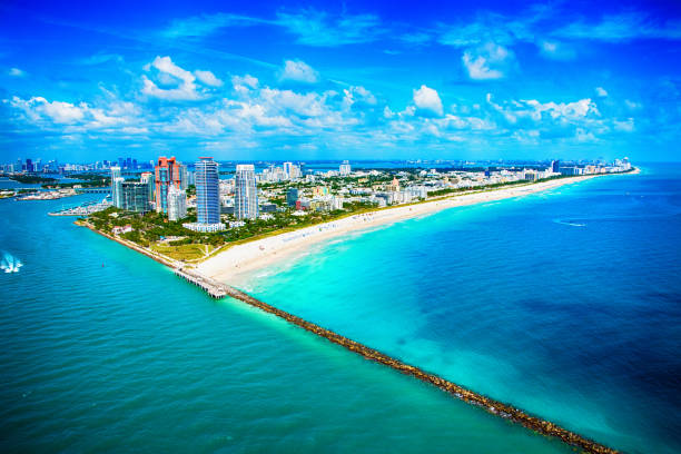 istock Miami Beach Wide Angle Aerial View 680691894