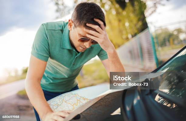 Problem With Orientation On The Road Bad Navigation Traveling And Transportation Concept Stock Photo - Download Image Now