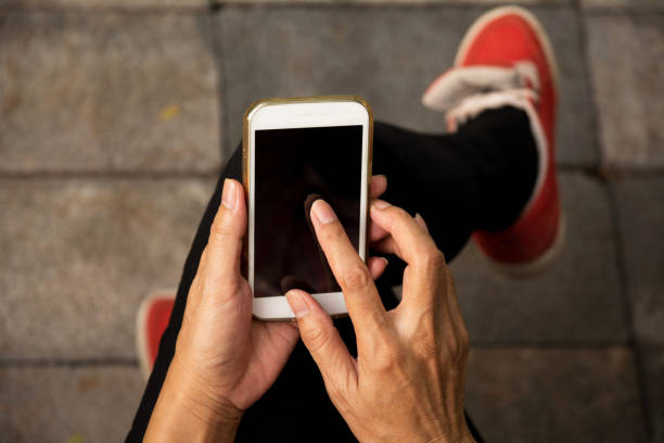 istock Woman using smartphone, personal chat, and social media 680693722