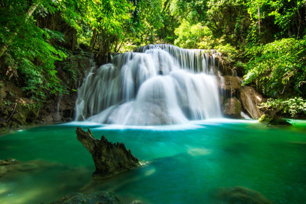 istock Huai Mae Khamin, the beautiful waterfall in Thailand 680694004