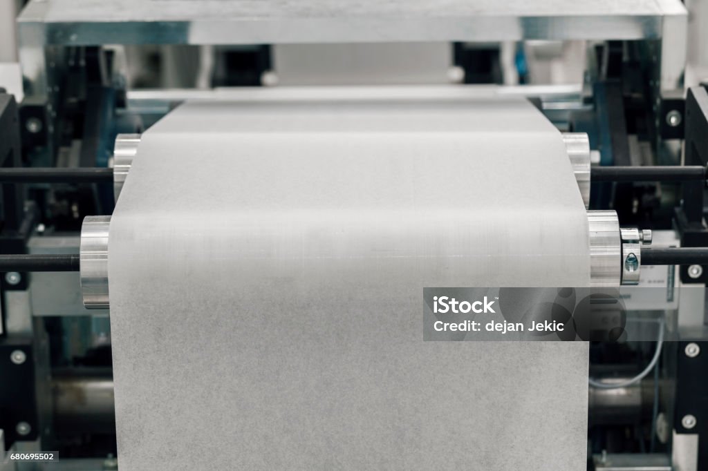 Papiermaschine roll - Lizenzfrei Arbeiten Stock-Foto