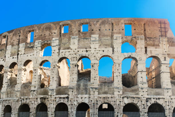 istock Colosseum and Blue Sky, Rome, Italy. 680706210