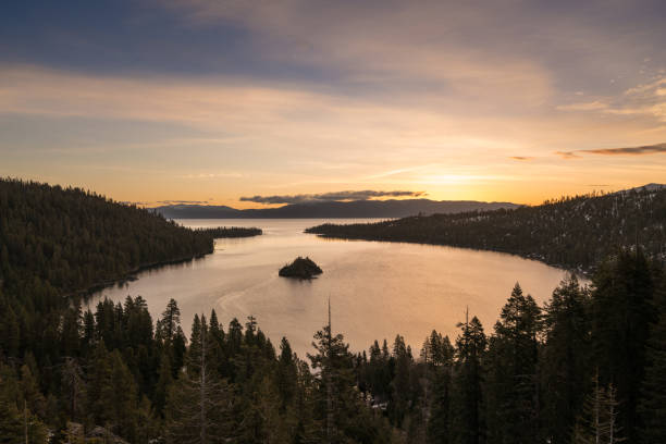 istock Emerald Bay on Lake Tahoe with snow on mountains 680710218