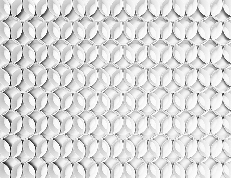 Abstract white 3d paper geometric pattern seamless background