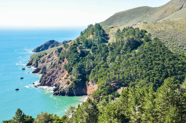 istock Central California coast with cliffs and blue ocean in Big Sur 680714566