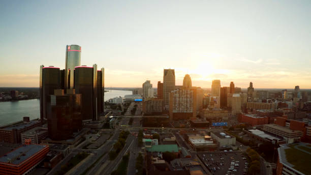 istock Aerial view of Detroit 680714682