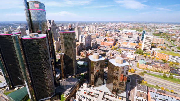 istock Aerial view of Detroit 680714700