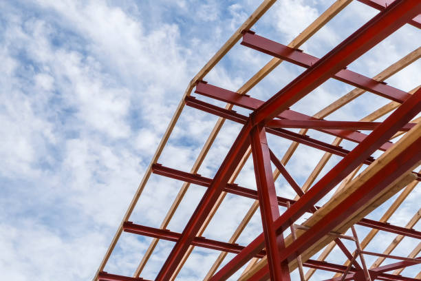 istock The frame of the house under construction 680719078